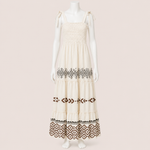 Load image into Gallery viewer, Women Smocked Tie Strap Maxi Dress