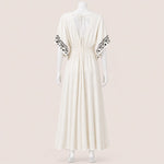 Load image into Gallery viewer, Women Wide Sleeve Drawstring Maxi Dress