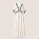 Load image into Gallery viewer, Women Wide Sleeve Drawstring Maxi Dress