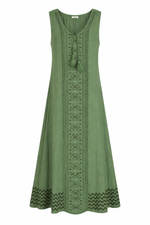 Load image into Gallery viewer, Embroidered Detail Midi Dress