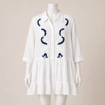 Load image into Gallery viewer, Embroidered Sleeve Mini Dress