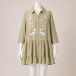 Load image into Gallery viewer, Embroidered Sleeve Mini Dress