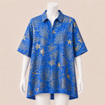 Load image into Gallery viewer, Women Zip Neck Beaded Poncho Top