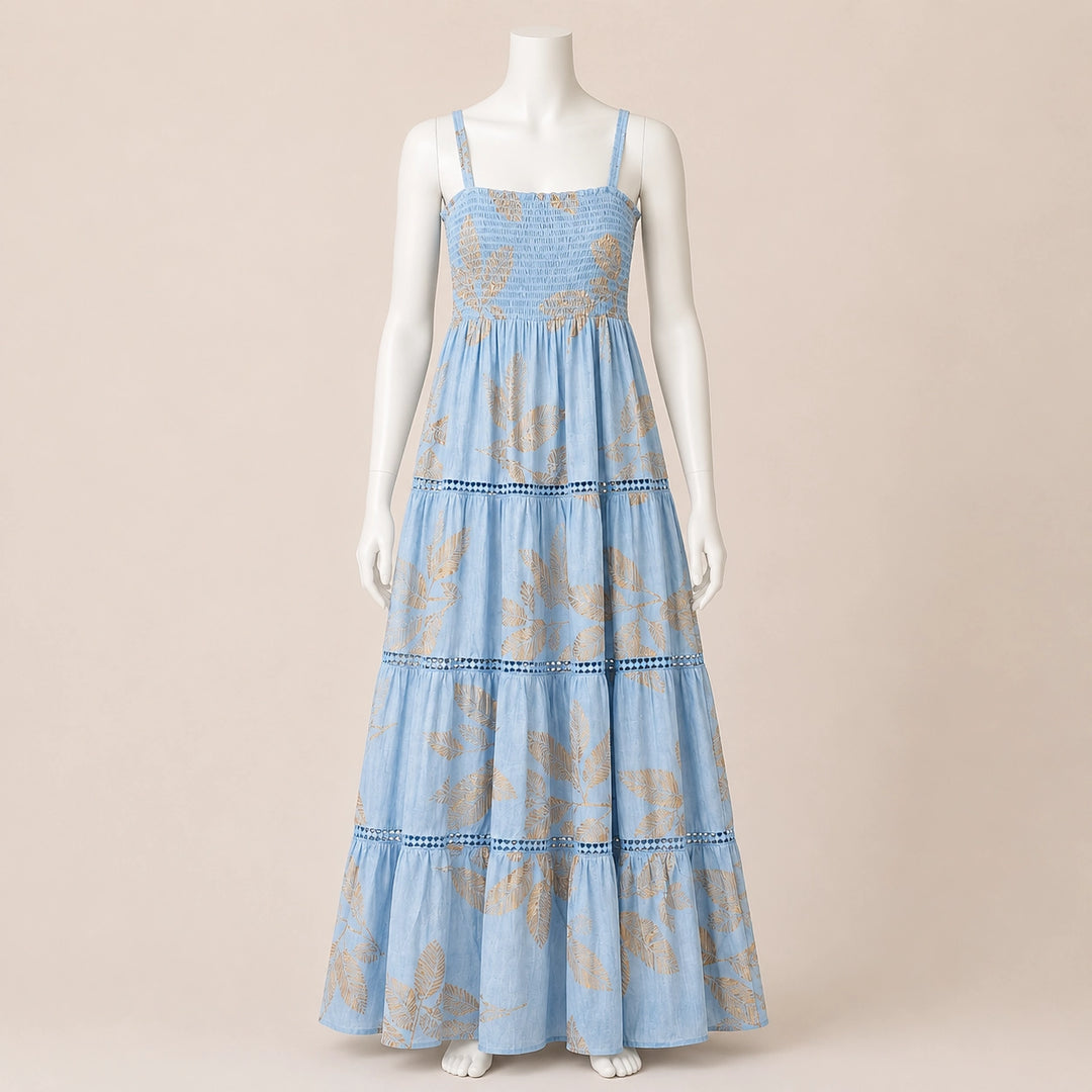 Women Printed Strap Maxi Dress