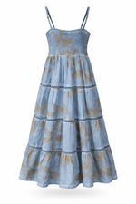 Load image into Gallery viewer, Women Printed Strap Maxi Dress