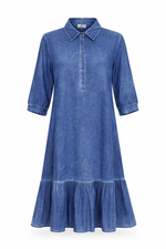 Load image into Gallery viewer, Denim Style Shirt Dress