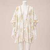 Ruffle Sleeve Tie Front Poncho