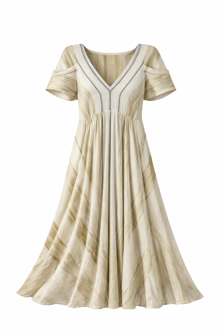 Cold Shoulder Stripe Dress