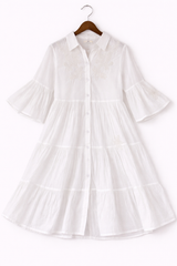 Tiered Embroidered Dress