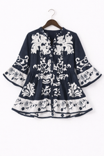 Load image into Gallery viewer, Patterned Peplum Shirt