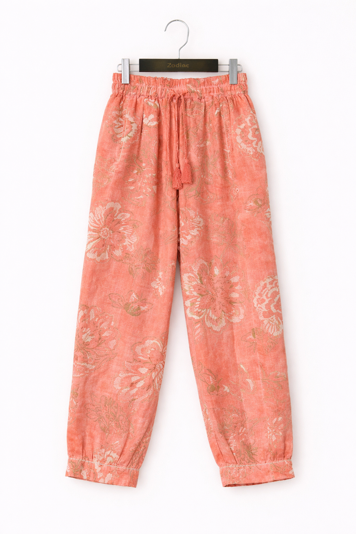 Light Green Printed Pants