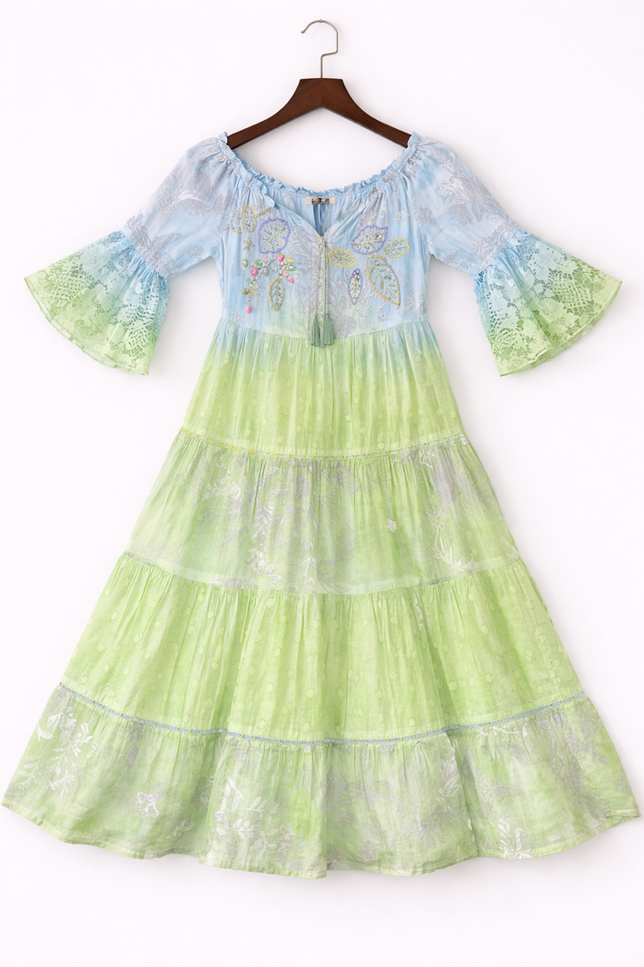 Off Shoulder Tiered Dress