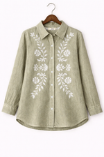 Load image into Gallery viewer, Embroidered Front Linen Shirt