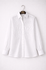 Load image into Gallery viewer, Embroidered Front Linen Shirt