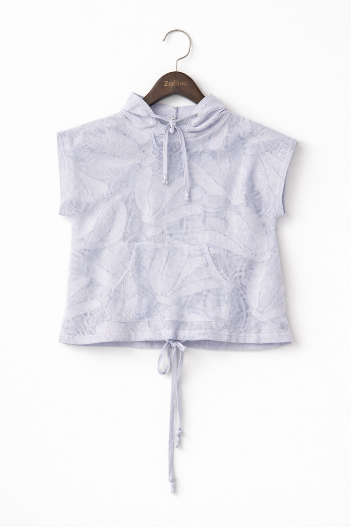 Short Sleeve Hooded Top