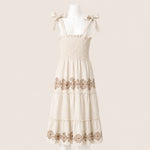 Load image into Gallery viewer, Kids Smocked Tie Strap Midi Dress