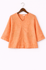 V-Neck Embroidered Top