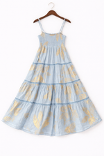 Load image into Gallery viewer, Leaf Print Tiered Dress