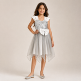 Girls’ Sequin Bow Tulle Soiree Dress