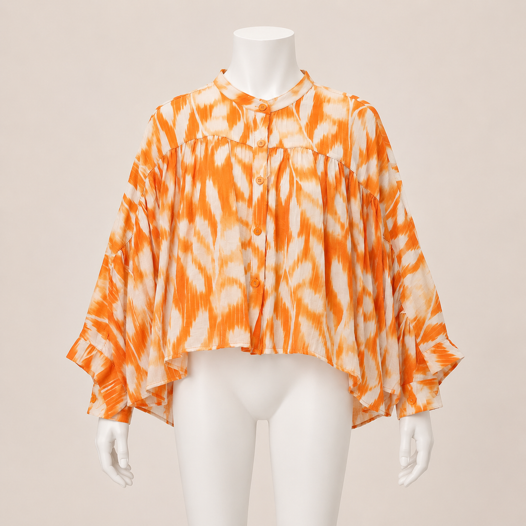 Wild Print Tie Shirt