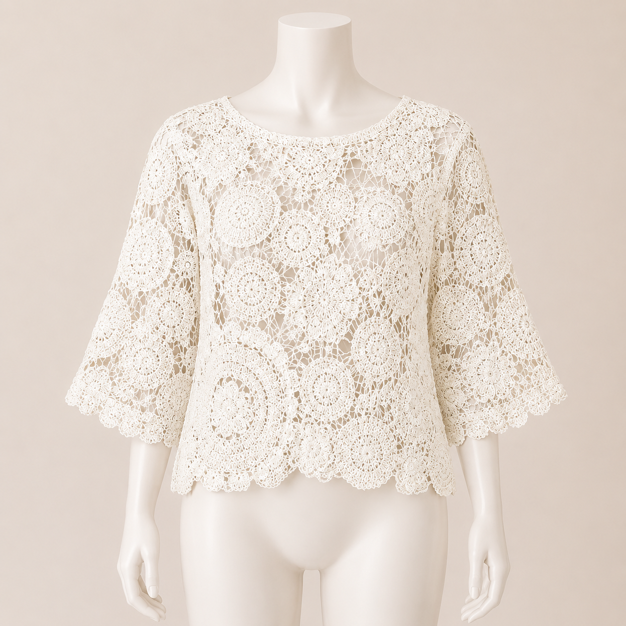 Women Circular Guipure Blouse