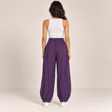 Women Pleated Balloon-Leg Pants