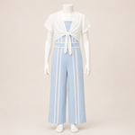 Load image into Gallery viewer, Tie-Front Wide-Leg Jumpsuit Twin