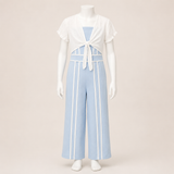 Tie-Front Wide-Leg Jumpsuit Twin