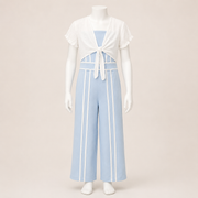 Tie-Front Wide-Leg Jumpsuit Twin