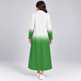 Women Ombre Button-Down Maxi Dress