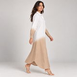 Women Ombre Button-Down Maxi Dress
