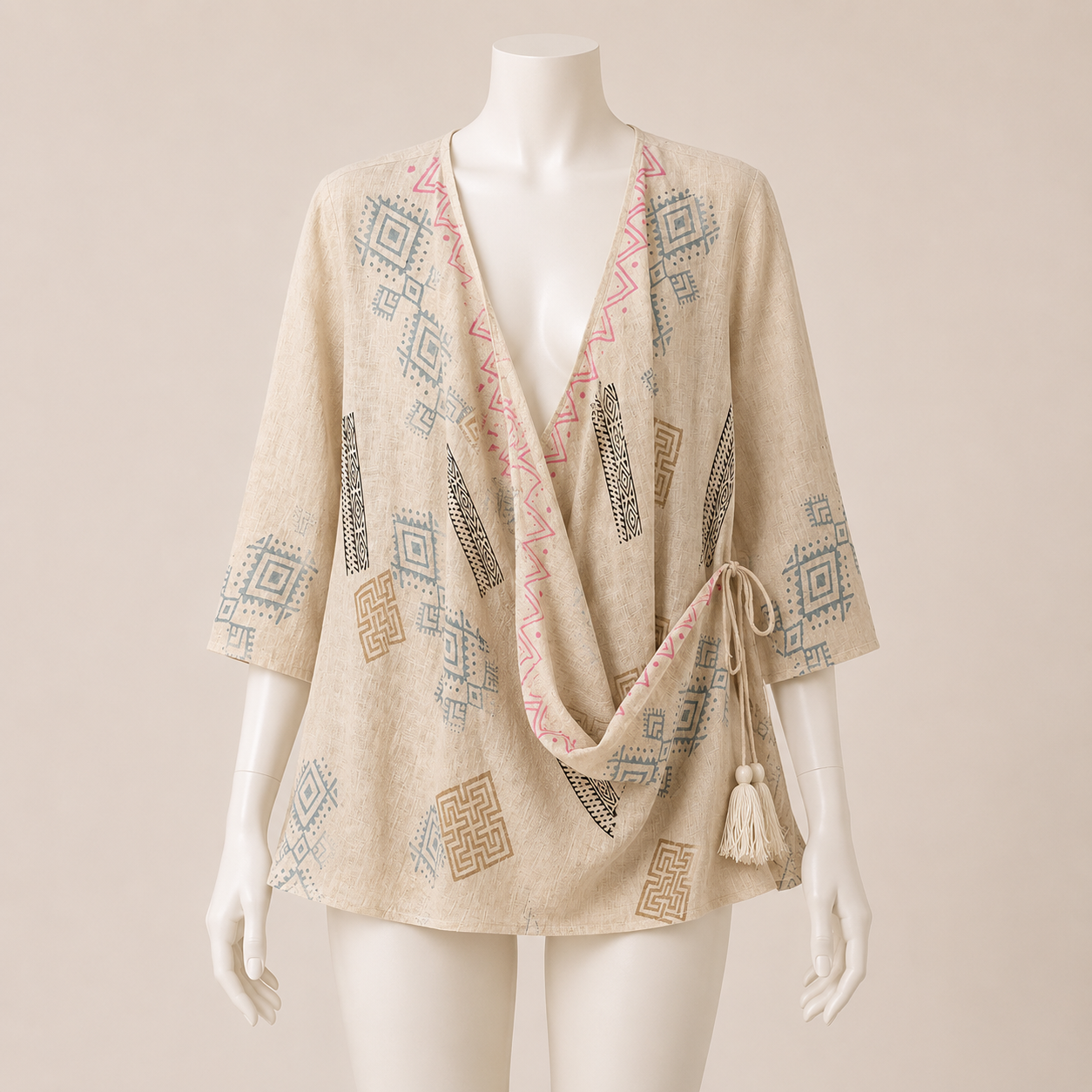 Printed Wrap Tunic