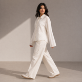 Women Panel Button-Up Shirt