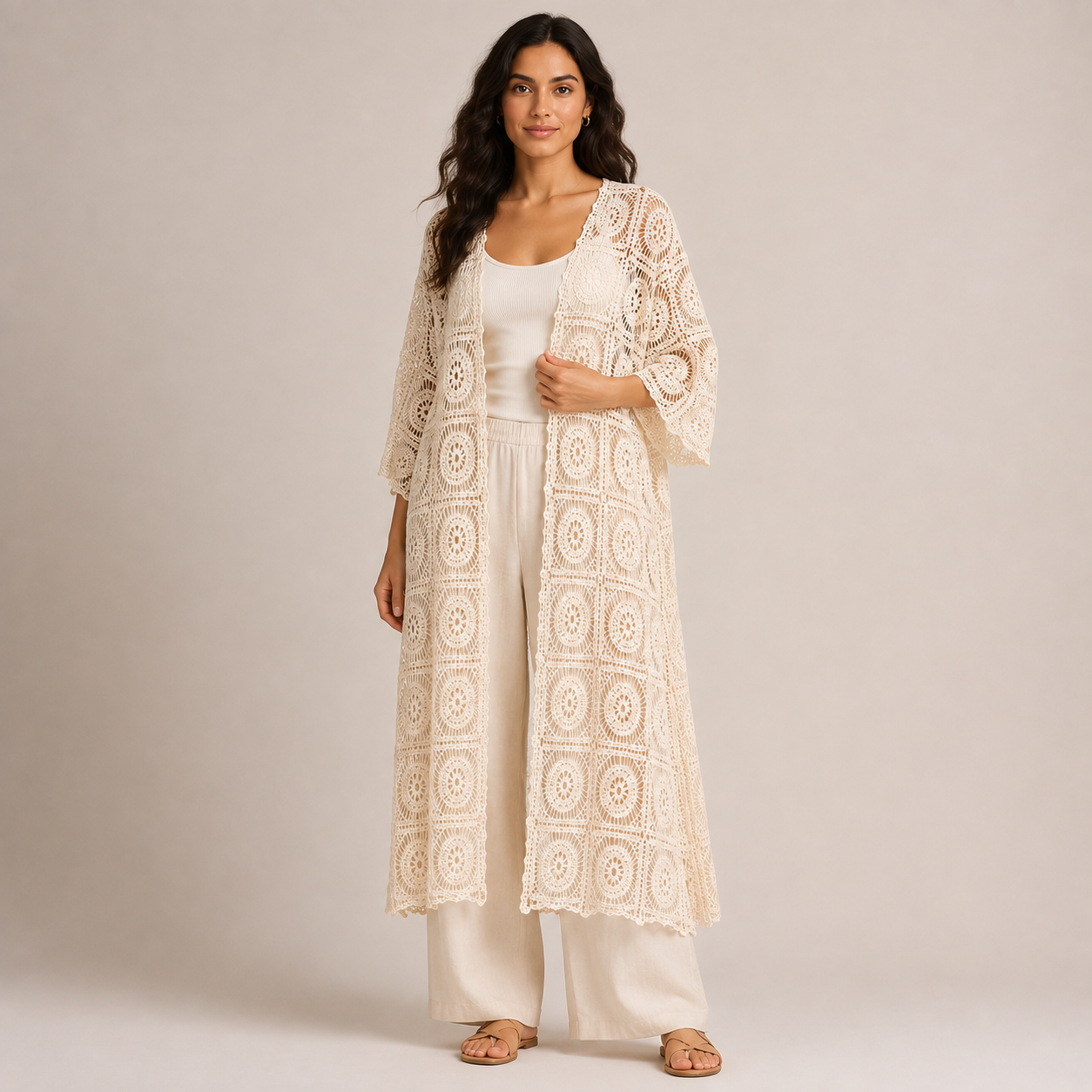 Crochet oversized cardigan
