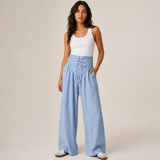 Lace-Up Wide Leg Pants