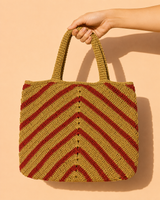Stripe Woven Tote