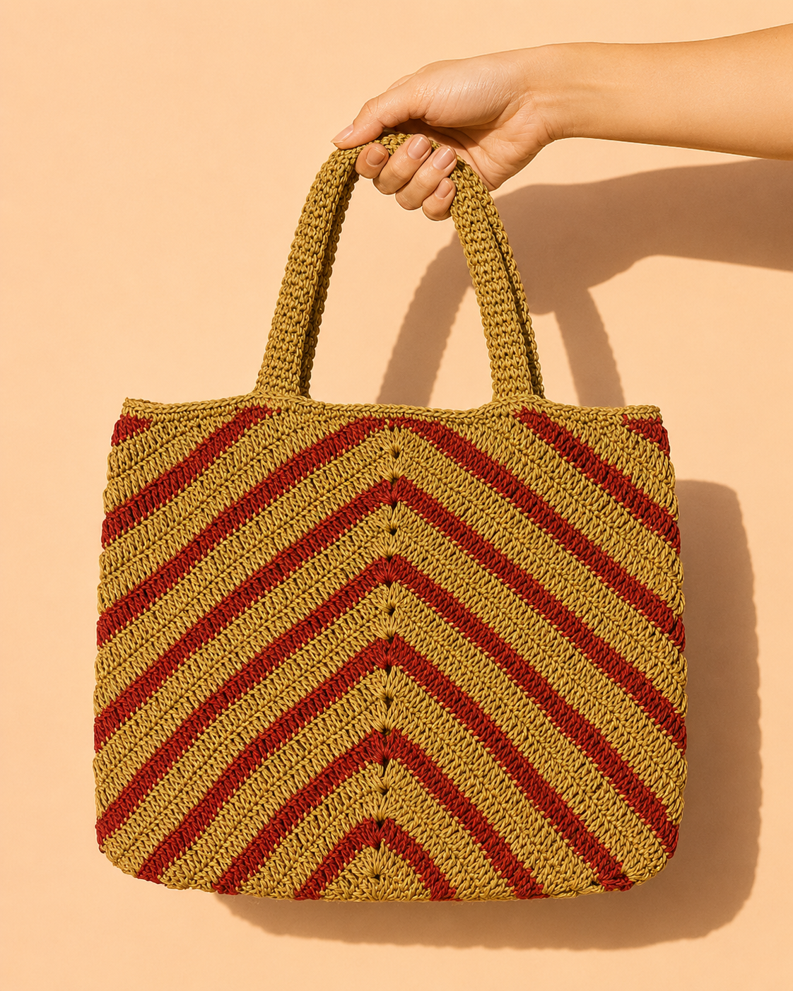 Stripe Woven Tote