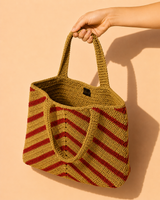 Stripe Woven Tote