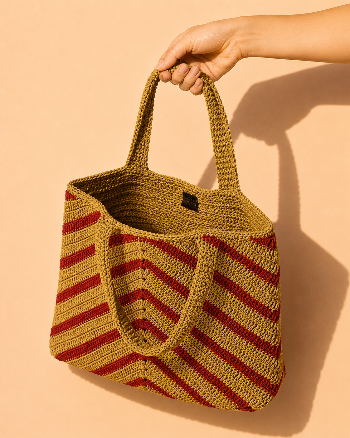 Stripe Woven Tote