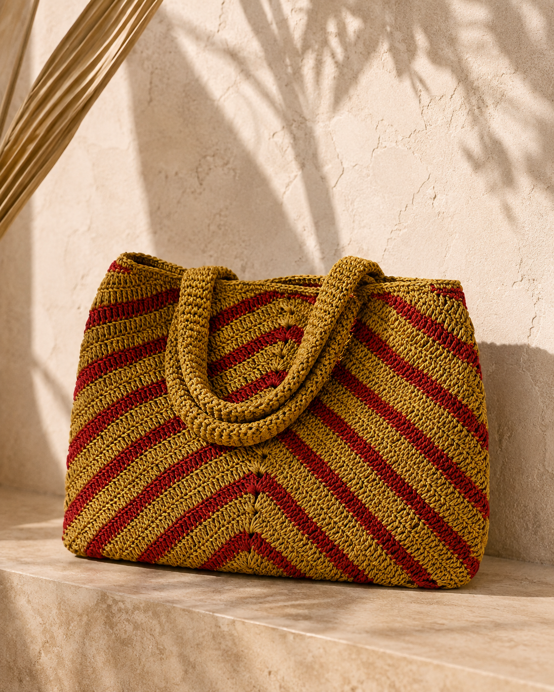 Stripe Woven Tote