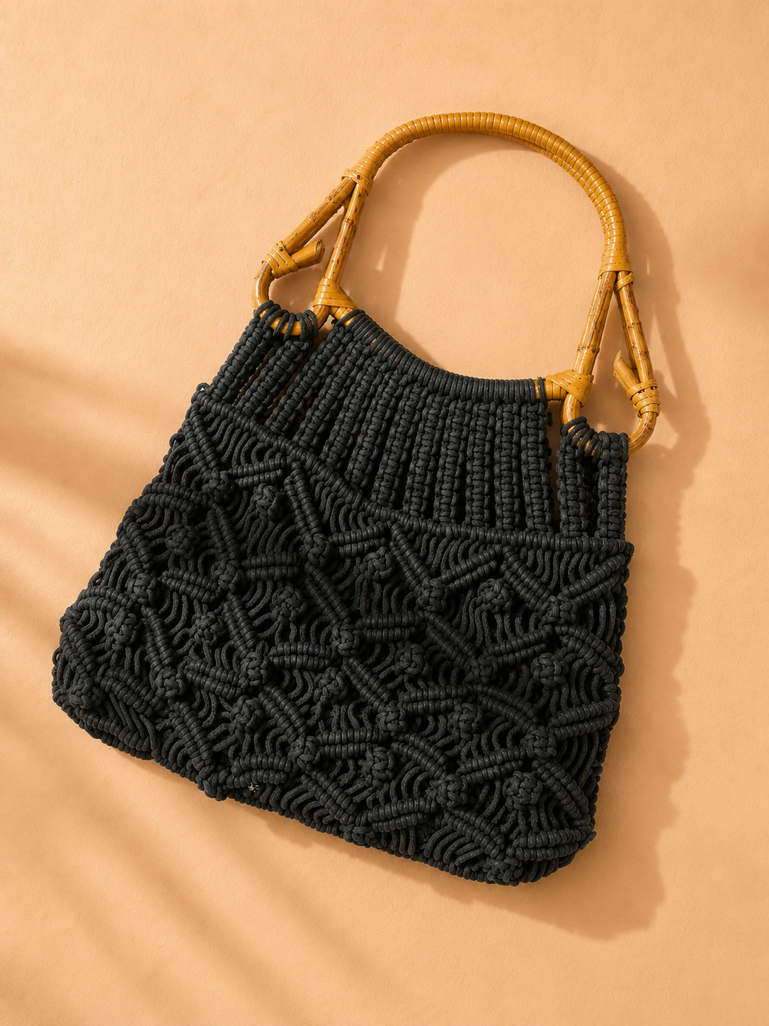 Macramé Bamboo Tote