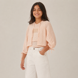 Textured Layered Embroidered Top