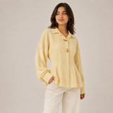 Sculpted Waist Statement Shirt