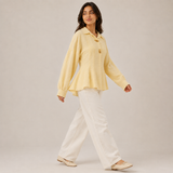Sculpted Waist Statement Shirt