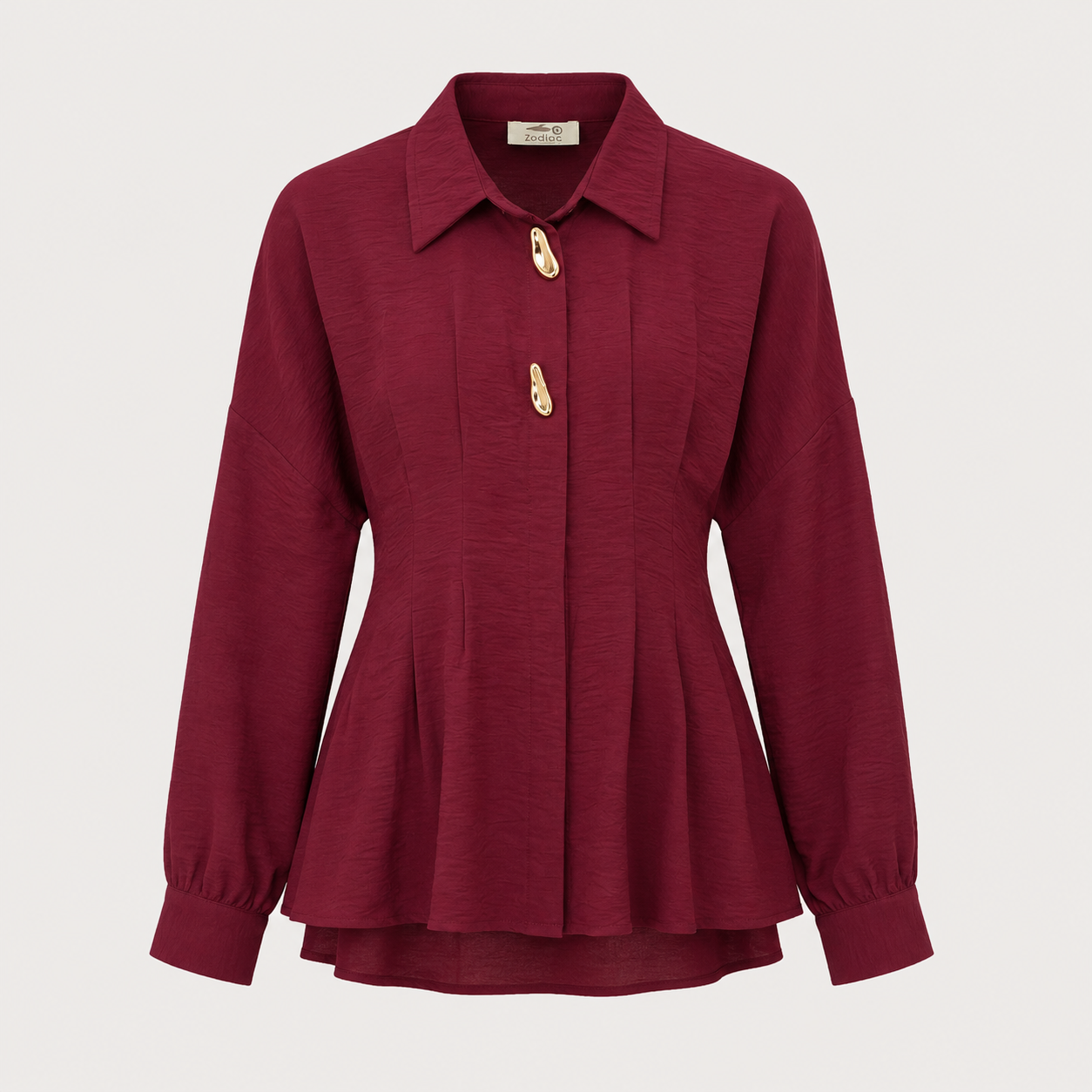 Sculpted Waist Statement Shirt