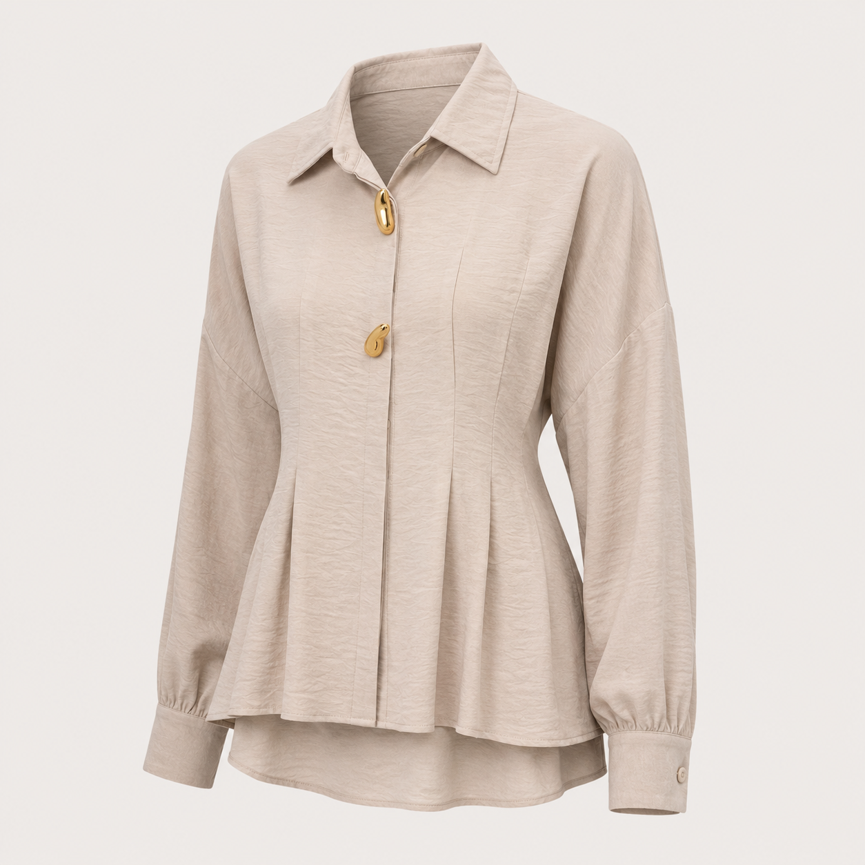 Sculpted Waist Statement Shirt
