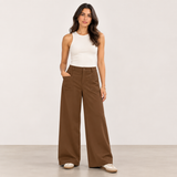 Wide-Leg Utility Pants