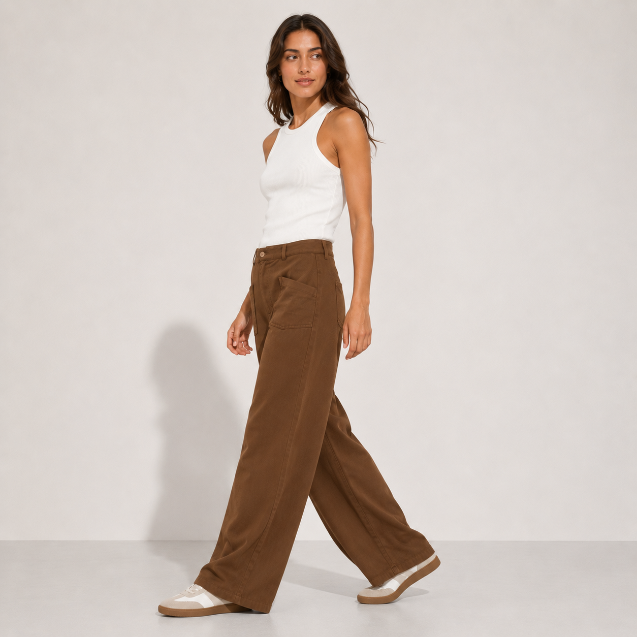 Wide-Leg Utility Pants