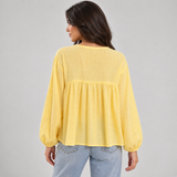 Women Shimmer Texture Relaxed Blouse