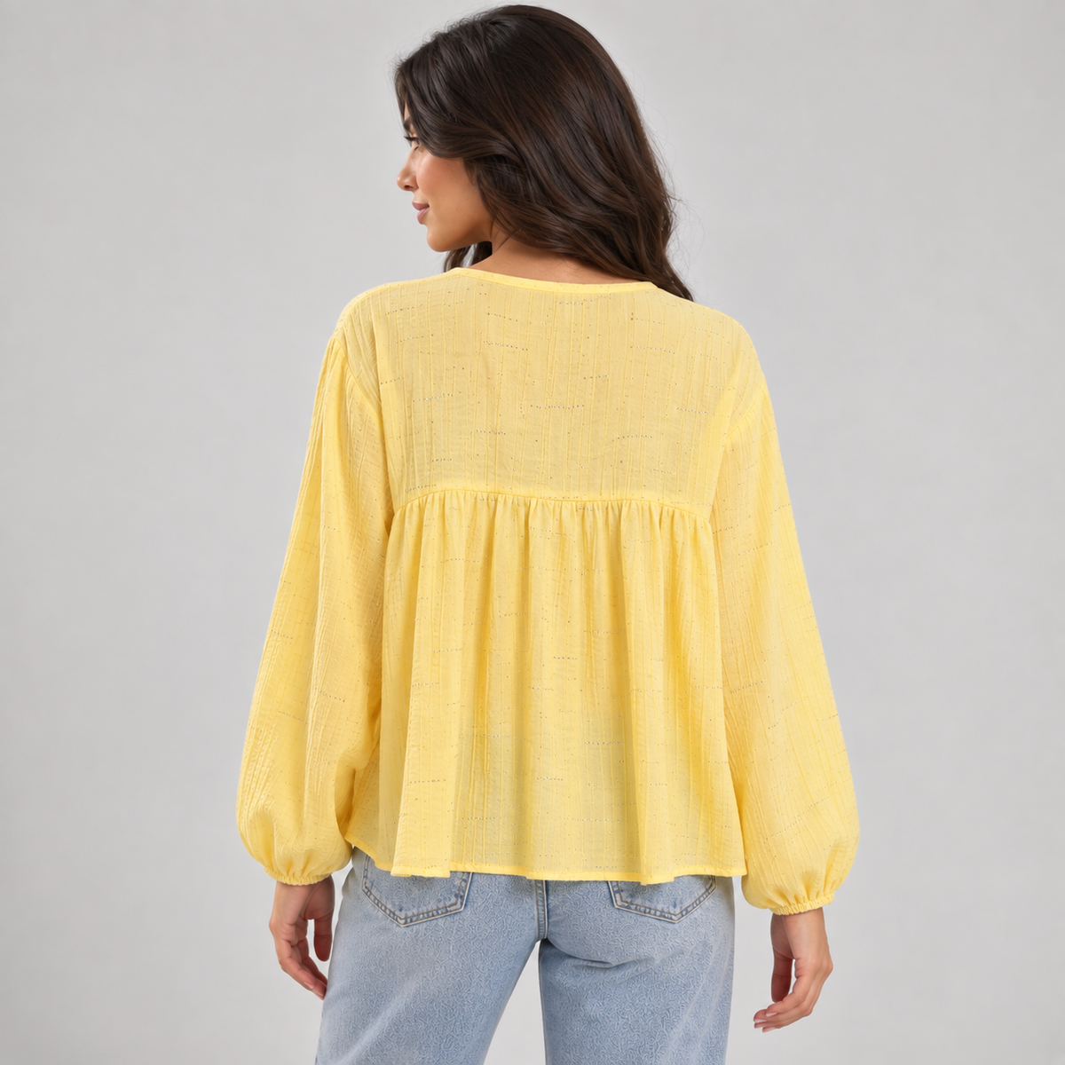 Women Shimmer Texture Relaxed Blouse